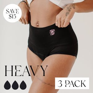 3-Pack Period Underwear: High Waisted Heavy Flow (Bamboo) – Simply Sadie  Jane